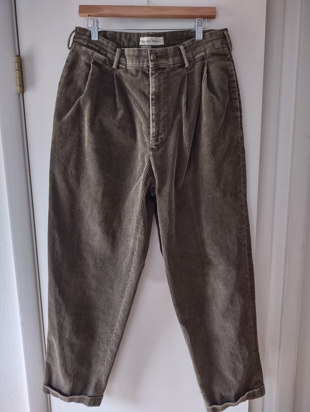 Banana Republic Men's Corduroy Pants Brown 34x32 Cotton Vintage Style
